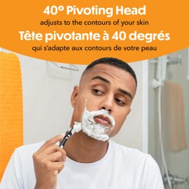 BIC Flex 5 Sensitive Men's Refillable 5-Blade Razors, Comfortable Shave, 1 Handle and 3 Cartridges