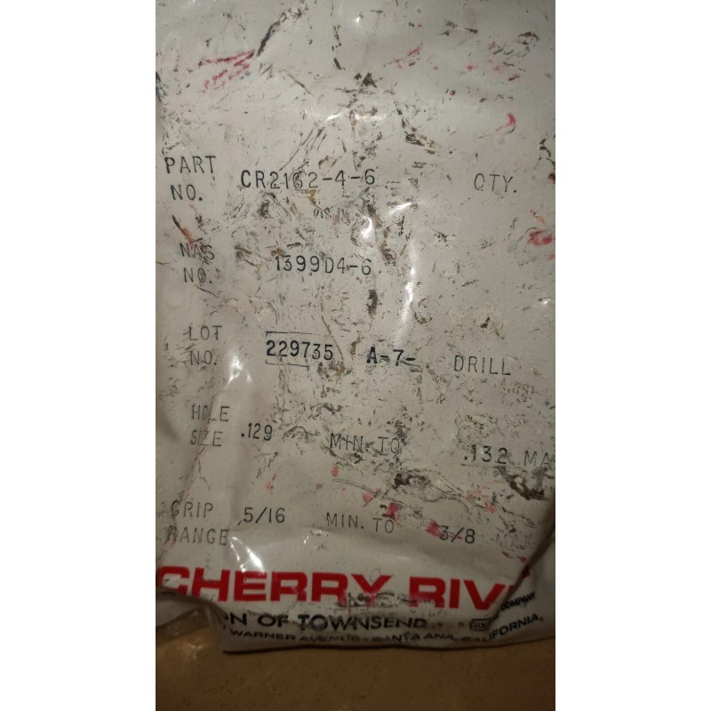Cherry CR2162-4-06 (CR2162-4-6) Cherry Rivets New Bag of 100