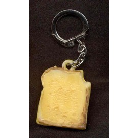 TEAM-ZEBRA Funky Earrings & Novelty Jewelry Funky Vintage SANDWICH KEYCHAIN-Toast Cheese Food Charm Costume Jewelry-Key Ring