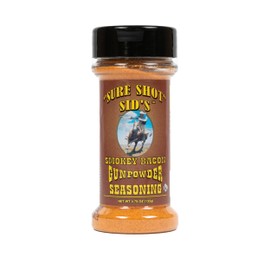 Sure Shot Sid’s Smokey Bacon Gunpowder Seasoning - Famous BBQ Rub Powder Grill Seasoning for Beef, Steak Meat, All-Purpose Seasoning Blend Dry Rub for Grilling