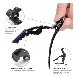 INDUSTRIAL 24 Pcs Cocodrilo Antideslizantes Pinzas Para Cabello Fijas