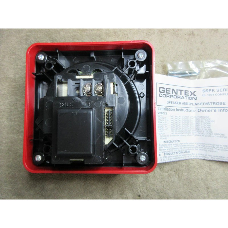 GENTEX SSPKWR RED CEILING MOUNT SPEAKER