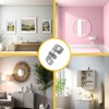 4PCS Flush Mount Bracket, Interlocking Photo Hanging Hook (Silver, 1.7")