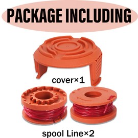 Strimmer Spool Line Compatible with Worx,Ø1.65mm 3 meters,Spools Replacement for 20V Worx Grass Trimmers WG180 /WG163/ WG175,Spool Line Grass Strimmer Line,2 Spools + 1 Cap