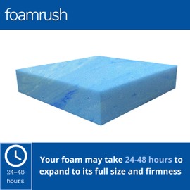 FoamRush 2" x 19" x 24" Cooling Gel Memory Foam Only Insert, Square Pad, Memory Foam Topper, Seat Cushion Replacement, Upholstery Foam, Pet Bed Memory Foam, Wheelchair Seat Cushion, Made in USA