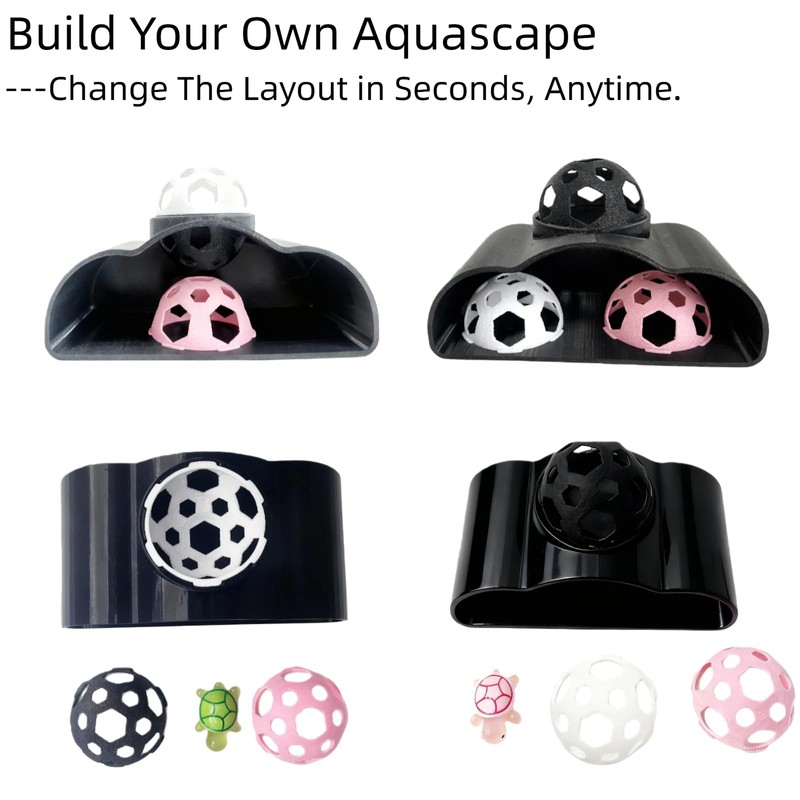 Ulyunist 4-Piece Aquarium Fish Tank Cave Set - 1 Large