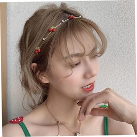 Baluue Lovely Headband Hair Accessories for Women Cute Cherry Design Hair for Parties Photography and