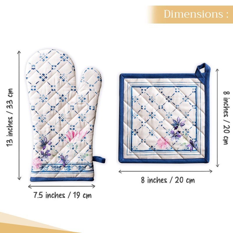 Maison d' Hermine Spring/Summer Set with Oven Gloves and Pot