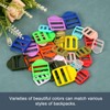 uxcell 16Pcs Plastic Ladder Slider, 1" (25mm) Transparent Adjustable Lock