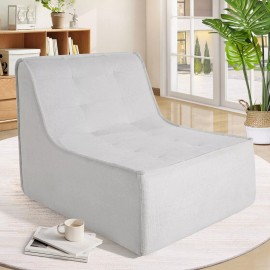 Unbranded Single Sofa Bed Suitable for Various Scenarios, Bean Bag Sofa Suit for Dormitory - White