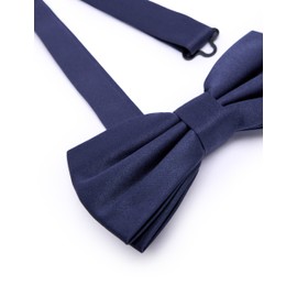 Ladeheid Elegant Men's Bow Tie - High Quality, Matt, Adjustable, Perfect for Wedding, Party, Office, Ideal for Men, Women, Teenagers - Great Gift Size 12 cm x 6 cm BMM, navy