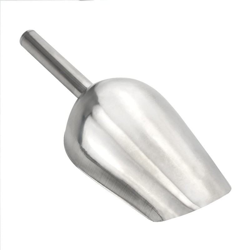 XINMEIWEN Stainless Steel Ice Scoop Round Bottom Bar Ice Flour