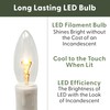 612 Vermont Electric LED Window Candle with Clear Bulb, Automatic