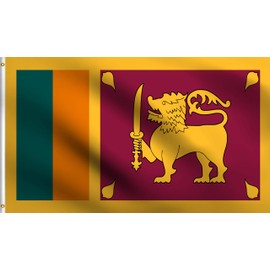DMSE Sri Lanka Flag 3X5Ft Foot 100% Polyester 100D Flag
