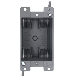 MAKERELE 1 Gang Old Work Electrical Outlet Box, 14 cu.Inch PVC Receptacle Box, Depth 2-3/4'', for Wall Connection, Electrical Installation，ETL Listed(1 Pack)