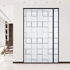 Reversible Left or Right Side Opening Insulated Door Curtain, Keep Cold Out Thermal Magnetic Door Screen Cover Auto Closer for Kitchen, Bedroom, Air Conditioner Room, Fits Doors up to 60" x 80", Grey