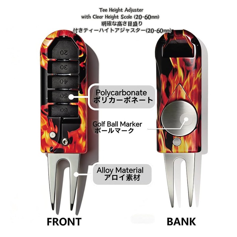 3-in-1 Multi-Divot Repair Tool (Magnetic Ball Marker & Tee Height