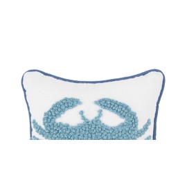 C&F Home 8" x 8" Blue Crab French Knot Small/Petite Hooked Accent Pillow Summer Coastal Nautical Ocean Beach House Home Living Room Sofa Couch Chair Bed Bedroom Decor Decoration 8" x 8" Blue
