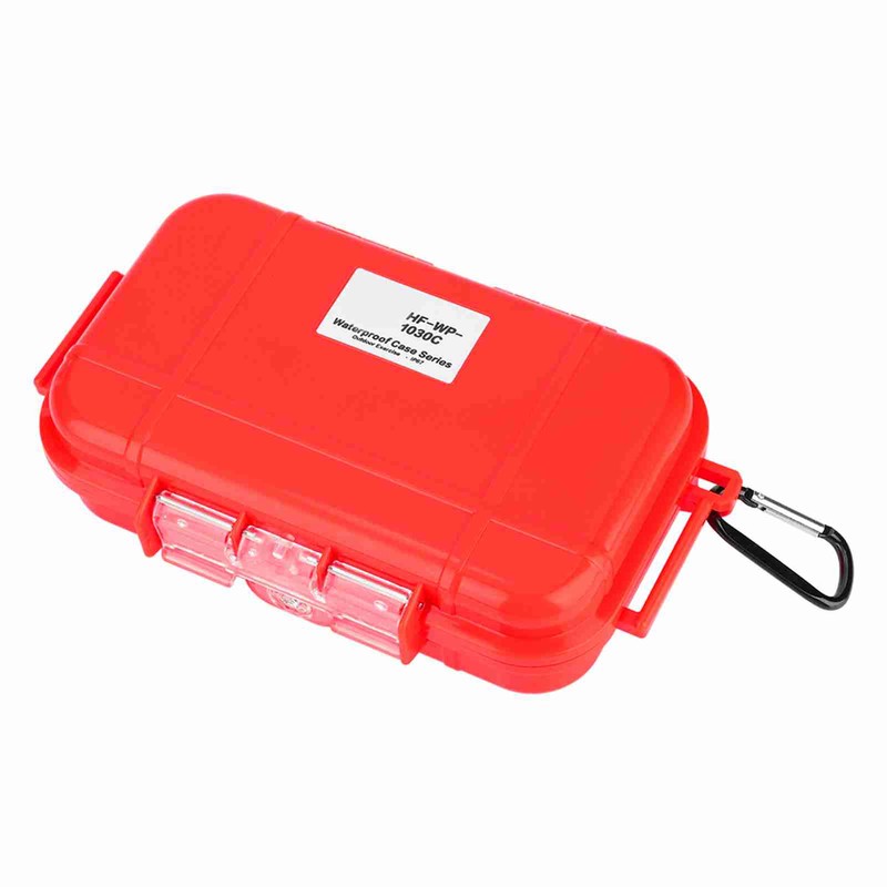 Outdoor Survival Shockproof Waterproof Storage Case Airtight Carry Box Container(Red)