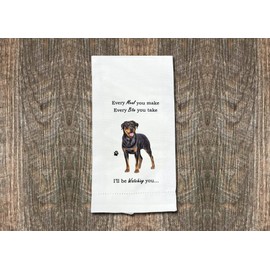 E&S Imports Rottweiler Kitchen Towel - Soft Highly Absorbent - Rottweiler Gifts - Dish Towels for Washing Dishes - Tea Towels - Reusable - Quick Drying - 100% Natural Cotton - Towels for Pet Lovers