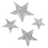 Exquisite Silver Rhinestone Star Patches for Fabric, 20pcs Iron On