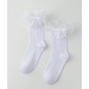 Soft Women Big Ruffle Ankle Socks Double Lace Frilly Dress