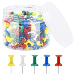 KYSUN 400 pieces creative decorative drawing pins, colourful drawing pins, multi-coloured drawing pins, drawing nails, push pins, pin board pins for wall maps, photos, bulletin board or cork boards