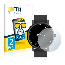 BROTECT Anti-Glare Screen Protector for Watches (Circular Diameter: 60 mm) Pack of 2 Matte Screen Protector Film Anti-Reflection Anti-Fingerprint