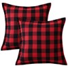 Sungeek Set of 2 Christmas Tartan Cushion Covers 40 x