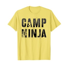 Vintage CAMP NINJA Summer Staff Counselor Teacher Military T-Shirt