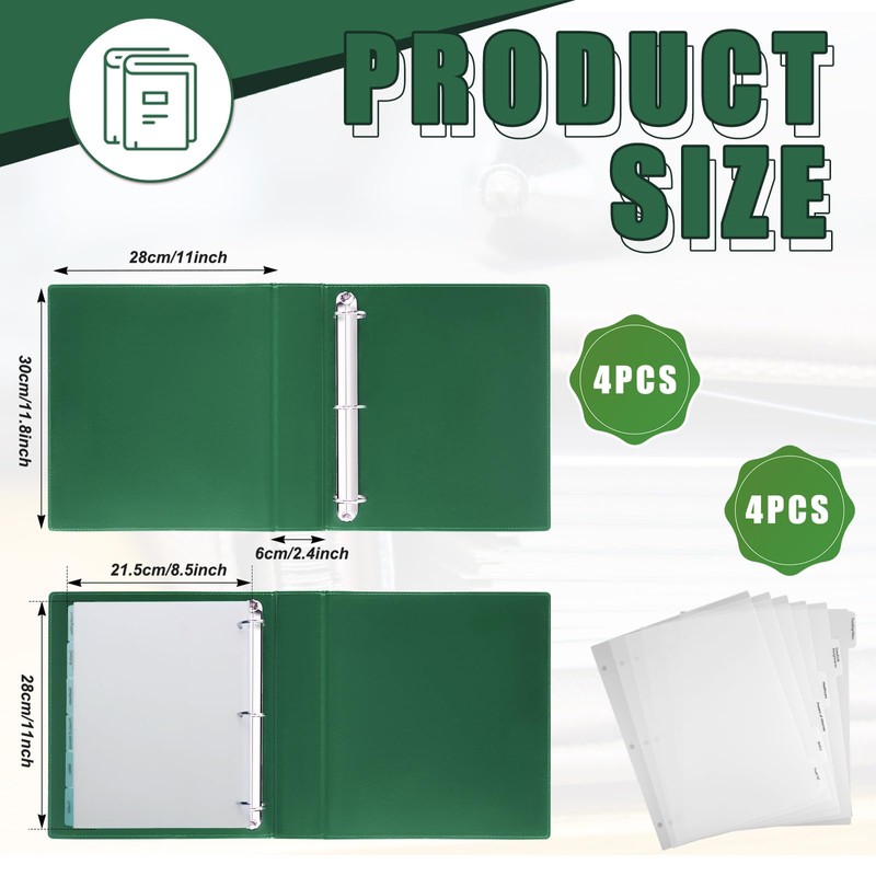 Skyygemm Estate Planning Portfolio Binder PU Leather 3 Ring Binders