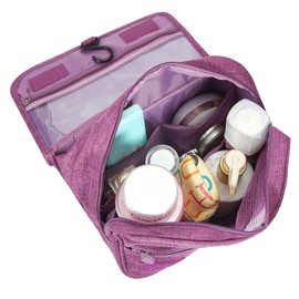 Hanging Toiletry Bag, Foldable Travel Toiletry Bag with Carry Handle, Multifunctional Toilet Bag, Space Saving Cosmetic Bag, Wash Bag, Wash Bag for Men, Women, Green