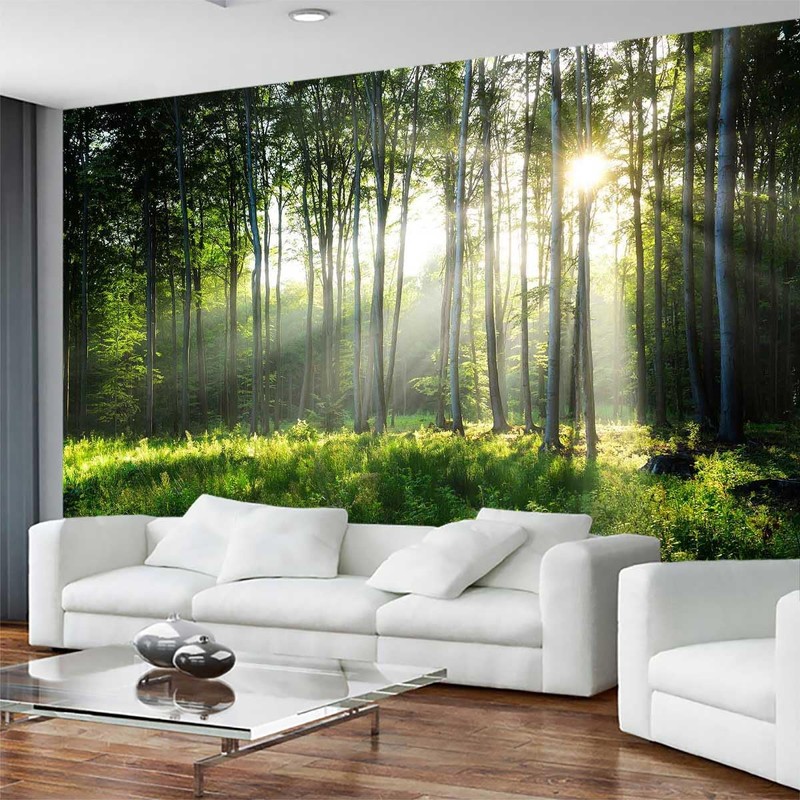 Wmjurel Sunshine in The Woods Mural, Large Jungle Mural, Suitable