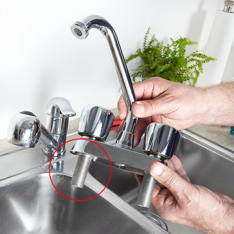 Faucet Bracket Extension Shaft 60-140mm Threaded Pipe Bathroom Sink Extend