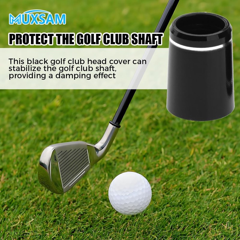 MUXSAM 10pcs .335 Black Golf Tapered Ferrules Compatible for Irons
