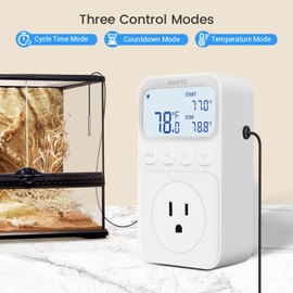 INKBIRD Digital Thermostat Outlet Temperature Controller Outlet Socket Heating/Cooling Control 1200W 10A Backlit Display