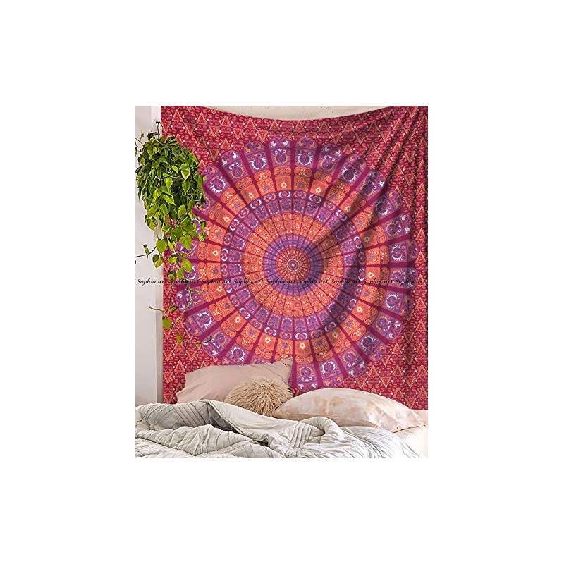 Hippie Tapestry Hippie Mandala Bohemian Tapestries Indian Decor Dorm Psychedelic