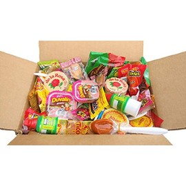 Mexi-Mix Box Mexican Candy Assortment. 86 count. Care Package Variety of Spicy Candy Box Gift Bulk Dulces Mexicanos Snack Include: Obleas Duvalin Lucas Vero Mango Pulparindo Pelon Pelo Rico