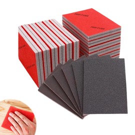 Foonary Set di 24 spugne abrasive, 80 – 3000, grana bagnata, utilizzabile su entrambi i lati, spugna per lucidare legno, metallo, mobili e auto, riparazione di carrozzeria, modellismo e fai da te