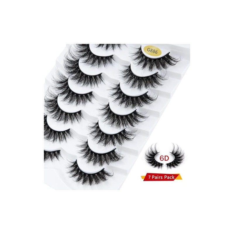 False Eyelashes 6D Artificial Eyelashes Set, Reusable Natural Eyelashes (G886)