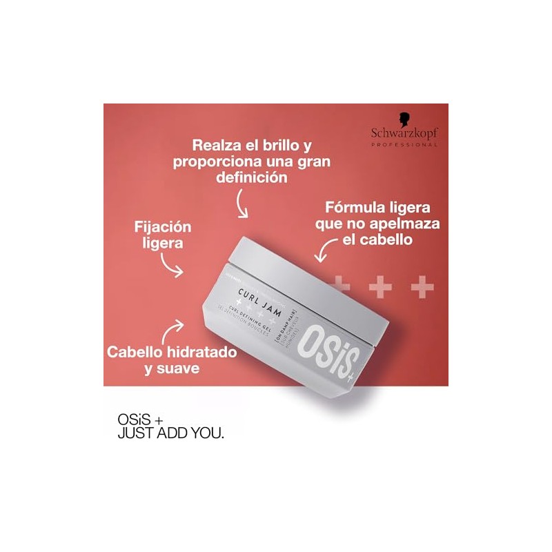 OSIS - Curl Jam Gel de Rizos 300 ml, Hidrata