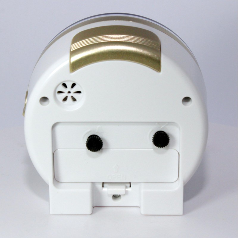 Atlanta Quartz Alarm Clock without Ticking Sweeping Seconds Analogue Light