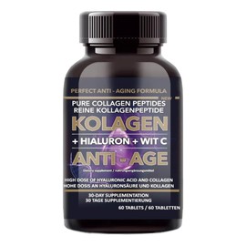 Intenson Anti-Age Kollagen+Hyaluron+Vit.C 60 Tabletten | natürliche Inhaltsstoffe | Kollagenpeptide | Collagen Complex für eine schöne Haut