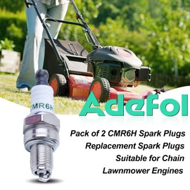 Pack of 2 CMR6H Spark Plugs Replacement Spark Plugs Suitable for Chain Lawnmower Engines