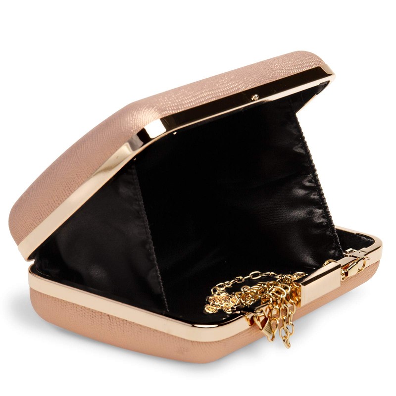 Caspar TA529 Elegant Women's Snake Skin Box Clutch Bag Evening
