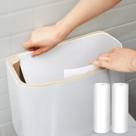 Frienda Toilet Tank Liner Toilet Anti Condensation Kit 16 x 48 Inch Tank Liner Kit for Preventing Water Damage to Floors, White(2 Pcs)