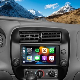 Wireless Carplay Radio for Ford Ranger 1998-2006 Stereo, 7'' Touch Screen for Ranger Head Unit with Bluetooth, Wireless Android Auto, GPS, WiFi, HiFi, FM, SWC, Mic, Backup Cam