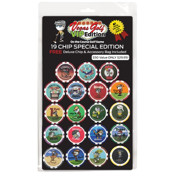 Vegas Golf Vip Edition (19 Pieces) Golf Game Golf Gift [Make Golf More Fun] [Authorized Dealer Product]