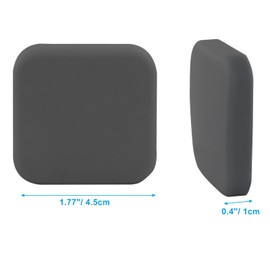 Hordion Door Stopper Wall Protector, Silicone Door Knob Guard Wall Shield, Square Self-Adhesive Door Handle Bumper Silencer for Home Office School 6 Pack, Gray