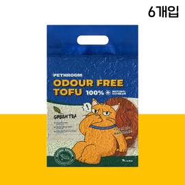 PETHROOM [Pesroom] Odor-Free Tofu Cat Litter (Green Tea_6 Pack) Premium Cat Litter